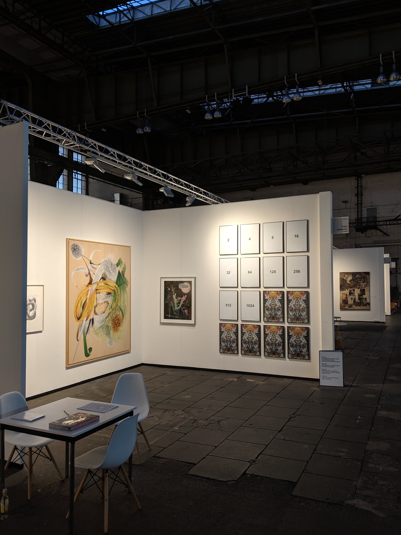 art berlin 2019 — the booth on the last evening, the grid at its final state