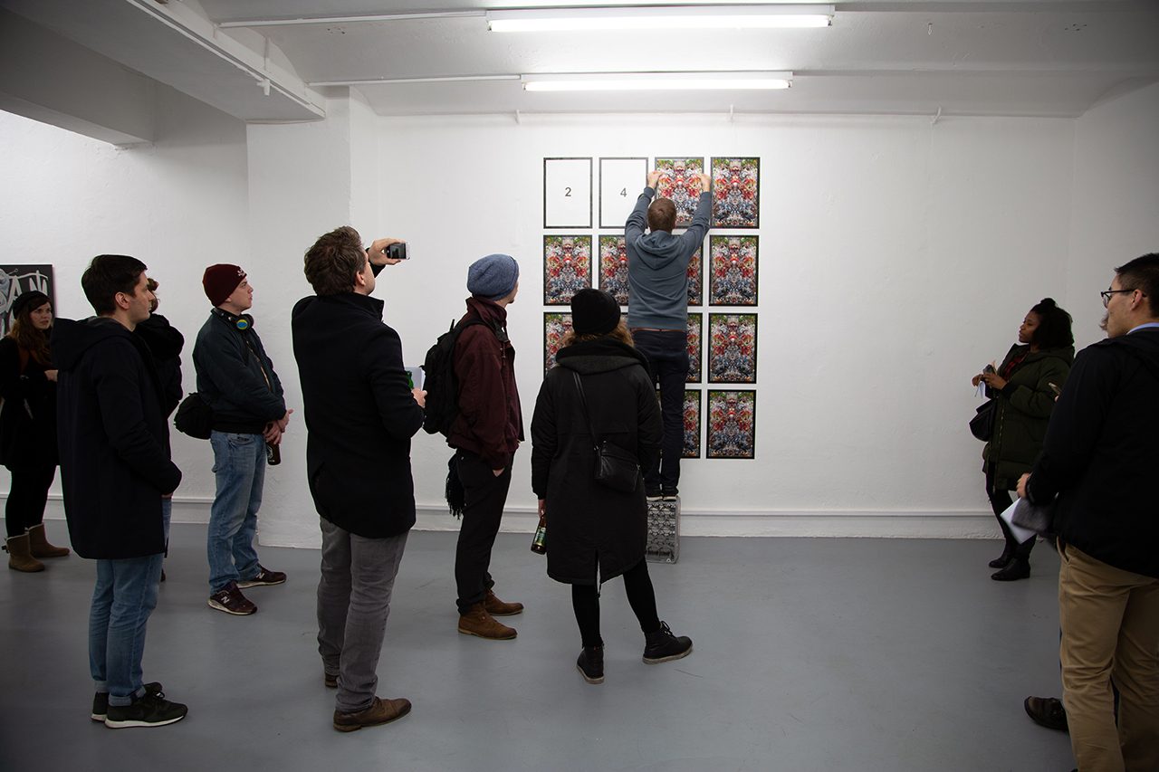 Selling the new project, installation view