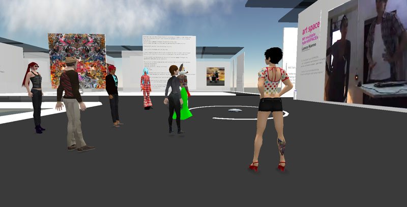 my multiple hybridspaces — exhibition view in Second Life